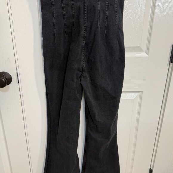 Free People We The Free Jumpsuit Womens Small Blue Denim Whimsy Jade Flare Leg - Picture 3 of 11